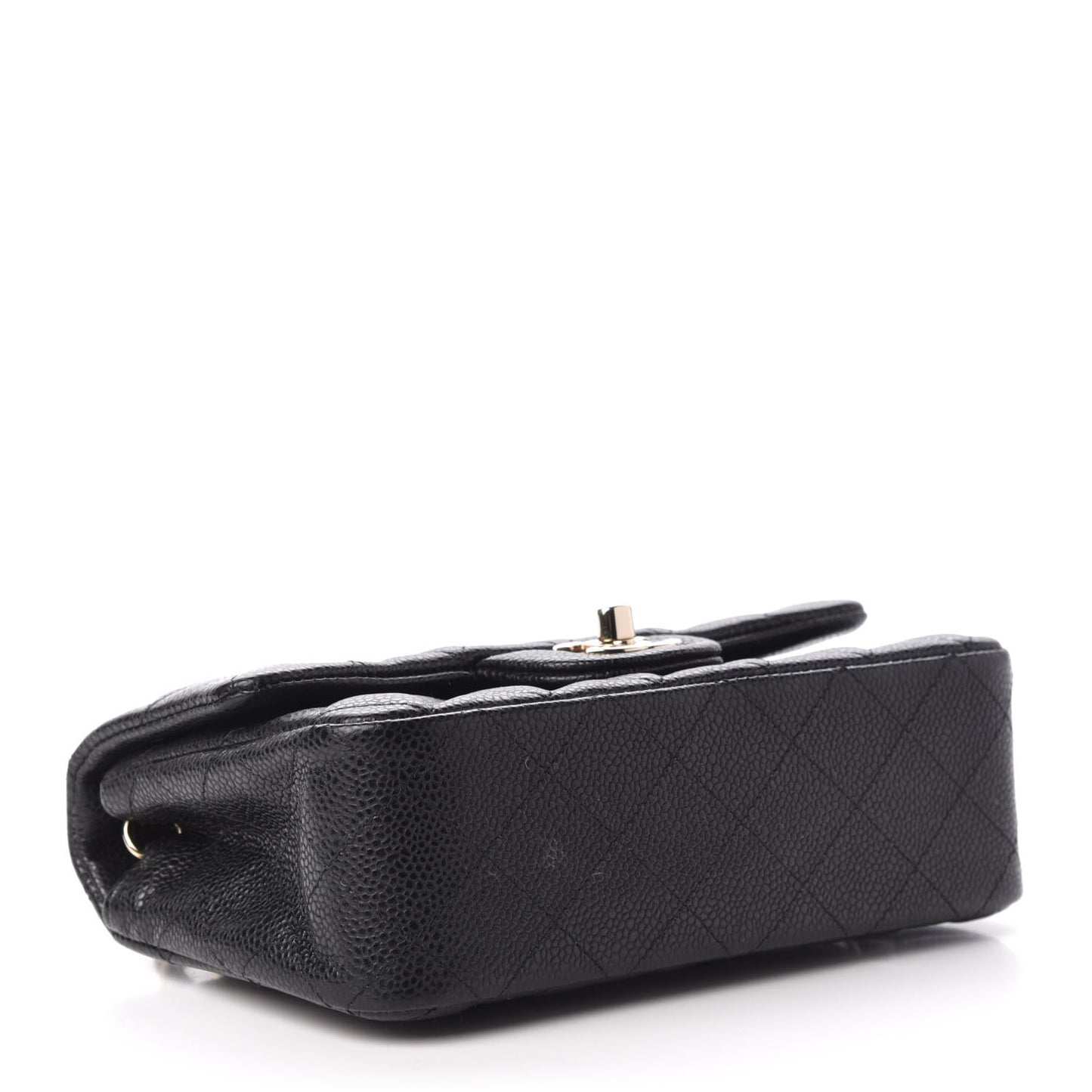 Caviar Quilted Mini Rectangular Flap Black