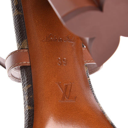 Louis Vuitton Calfskin Monogram Odyssey Heeled Sandals 39 7 of 8