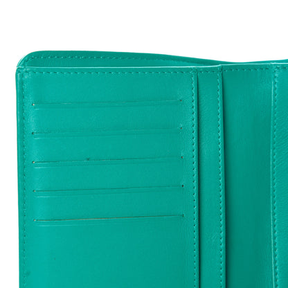 Chanel Patent Quilted Zip Pocket Wallet Turquoise 9 of 26