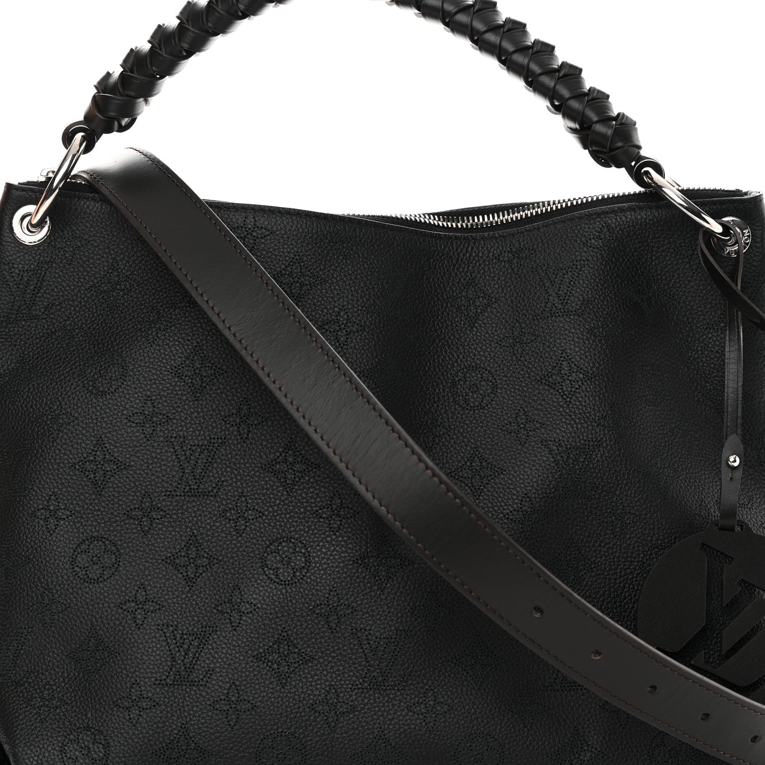 Louis Vuitton Mahina Beaubourg Hobo MM Black 7 of 10