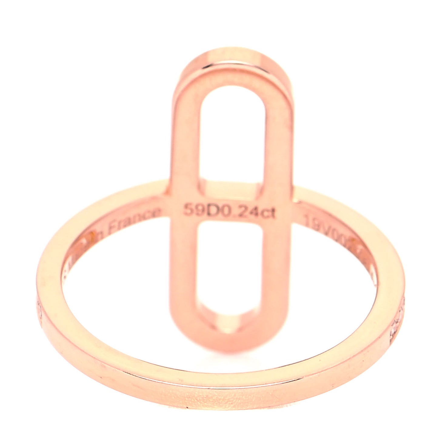 18K Rose Gold Diamond Ever Chaine d'Ancre Small Ring 51 5.75