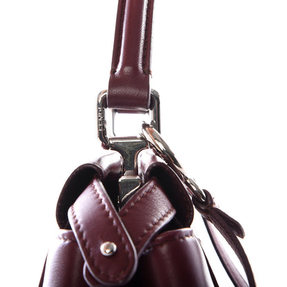 Fendi Nappa Mini Peekaboo Iconic Satchel Bordeaux 9 of 13