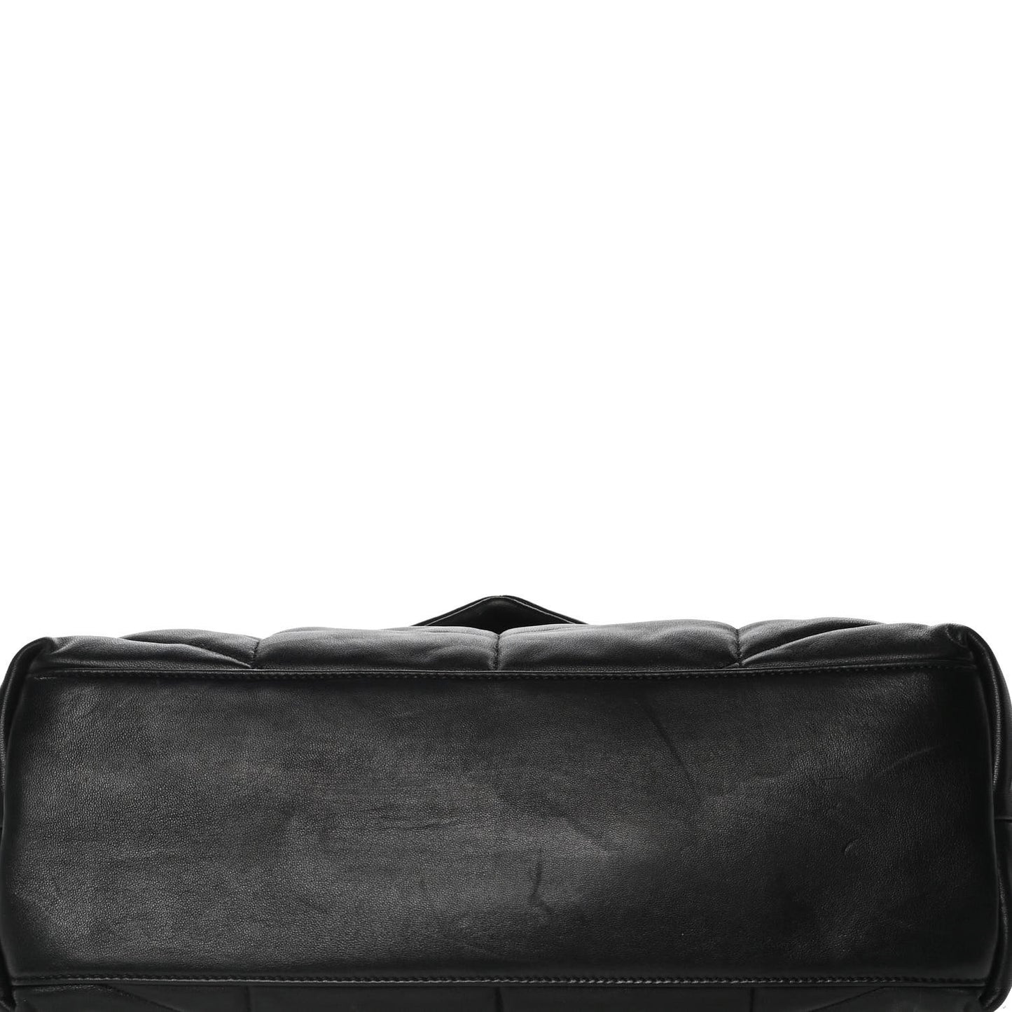 Lambskin Quilted Small Loulou Puffer Monogram Chain Satchel Black