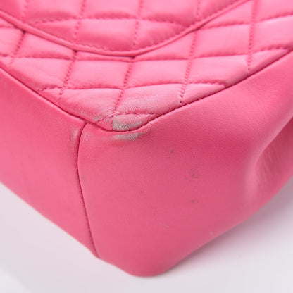 Chanel Lambskin Quilted Jumbo Mademoiselle Chic Flap Fuchsia 27 of 32