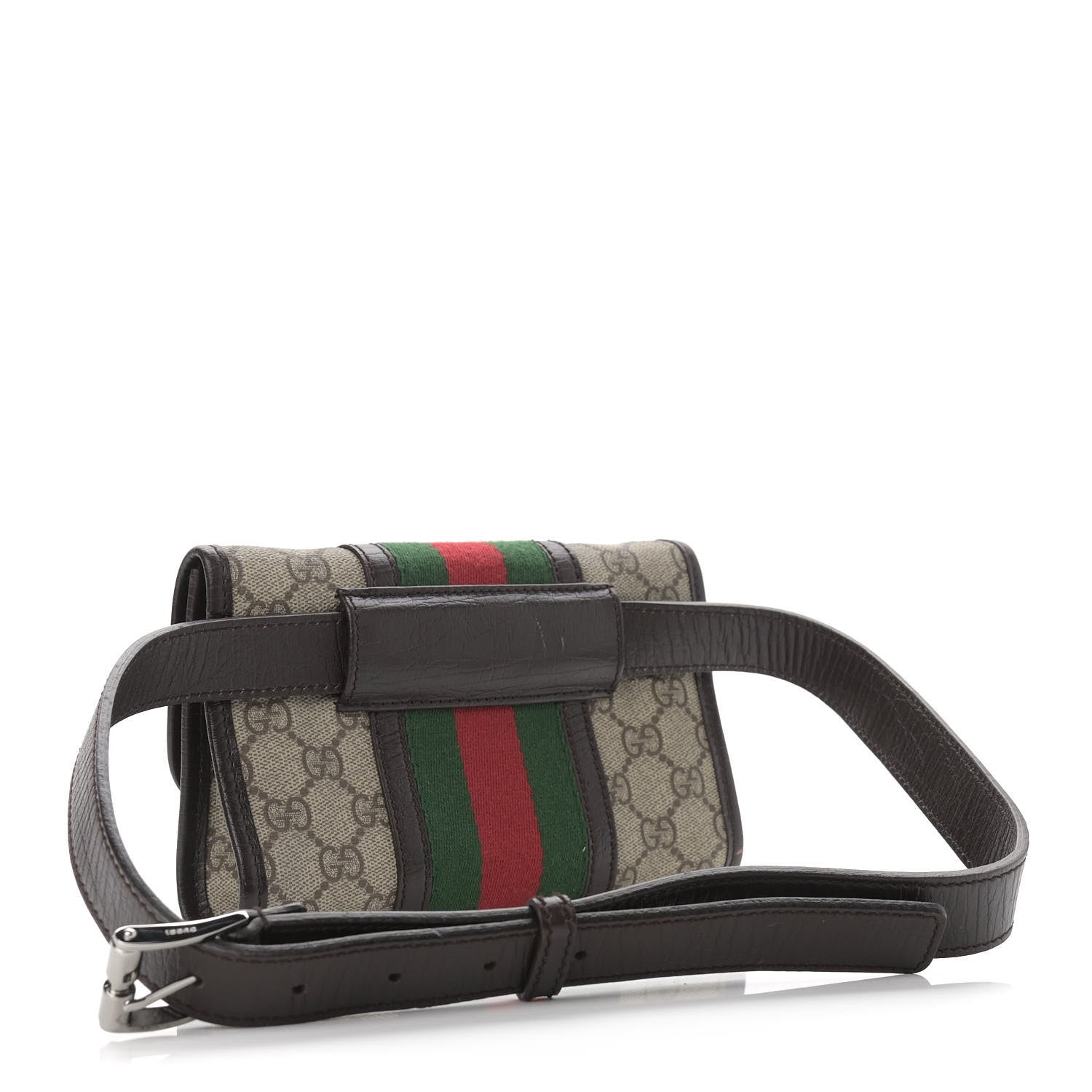 Gucci GG Monogram Plus Web Belt Bag Dark Brown 3 of 12