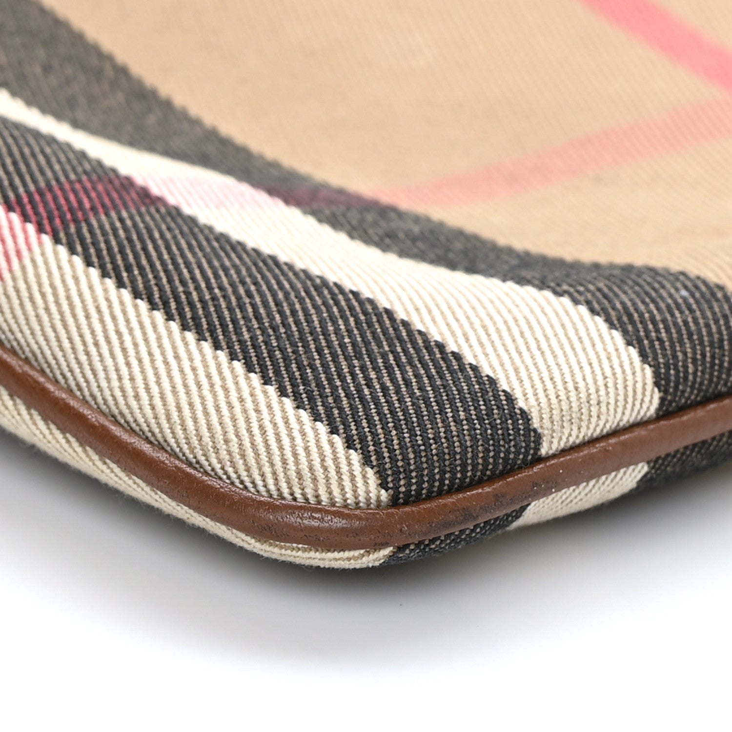 Burberry House Check Derby Peyton Crossbody Clutch Bag Tan 8 of 9
