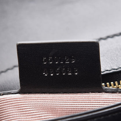 Gucci Vitello Palmellato Lux Small Arli Flap Shoulder Bag Black 7 of 7