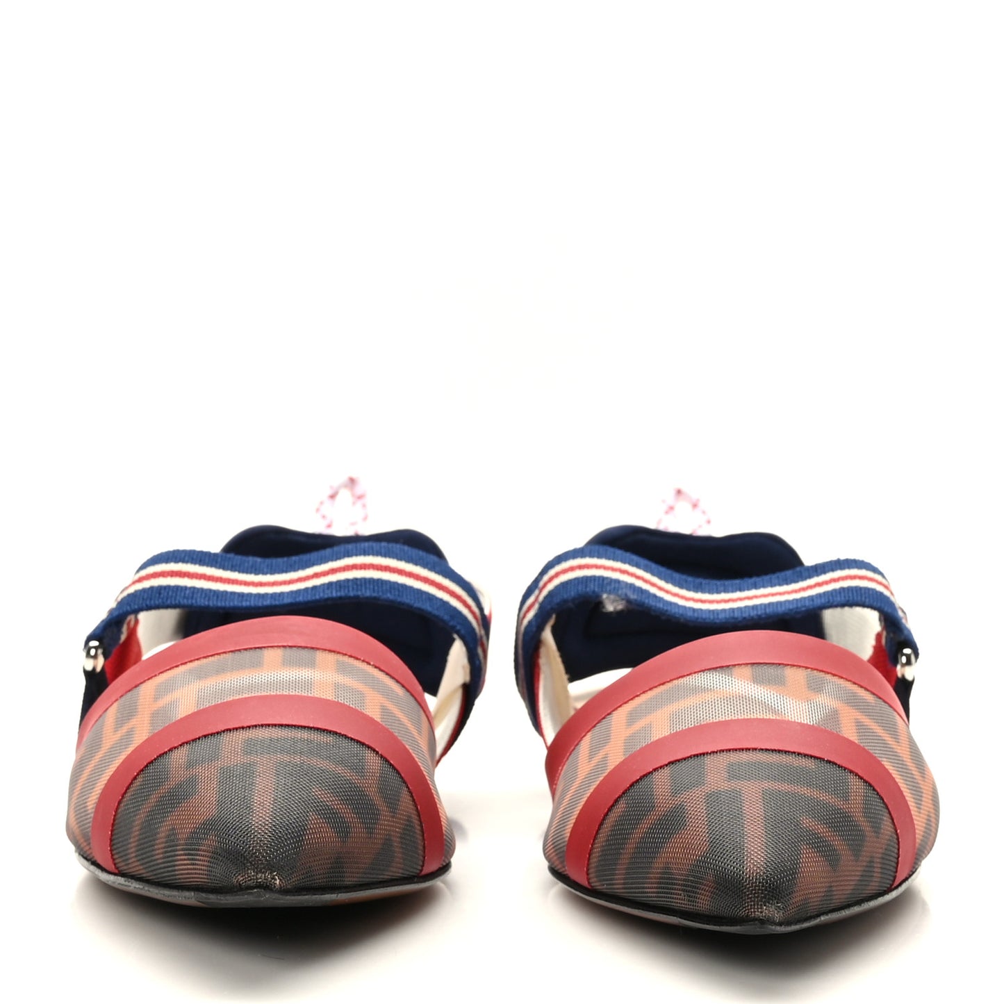 Technical Mesh FF Colibri Slingback Ballerina Flats 40 Tobacco Moro Saffiro Ciliegia