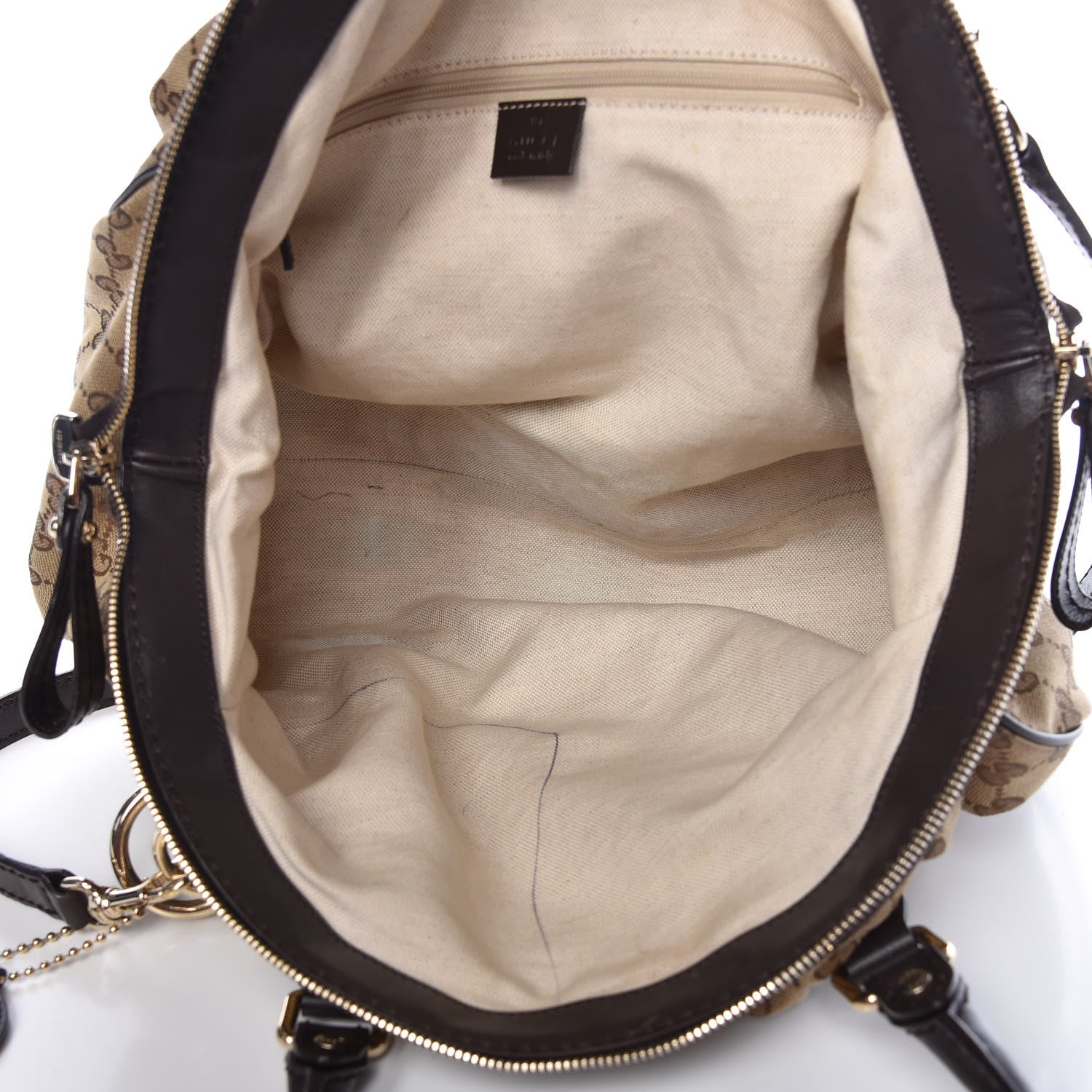Gucci Monogram Medium Sukey Boston Bag Brown 6 of 20