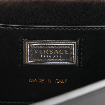 Versace Nappa Crystal Embroidered Medium Icon Flap Black 6 of 14