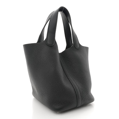 Hermes Taurillon Clemence Picotin Lock 18 PM Black 3 of 10