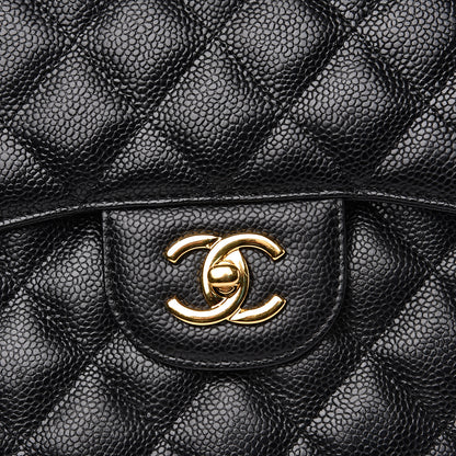 Chanel Caviar Quilted Jumbo Double Flap Black 7 of 10
