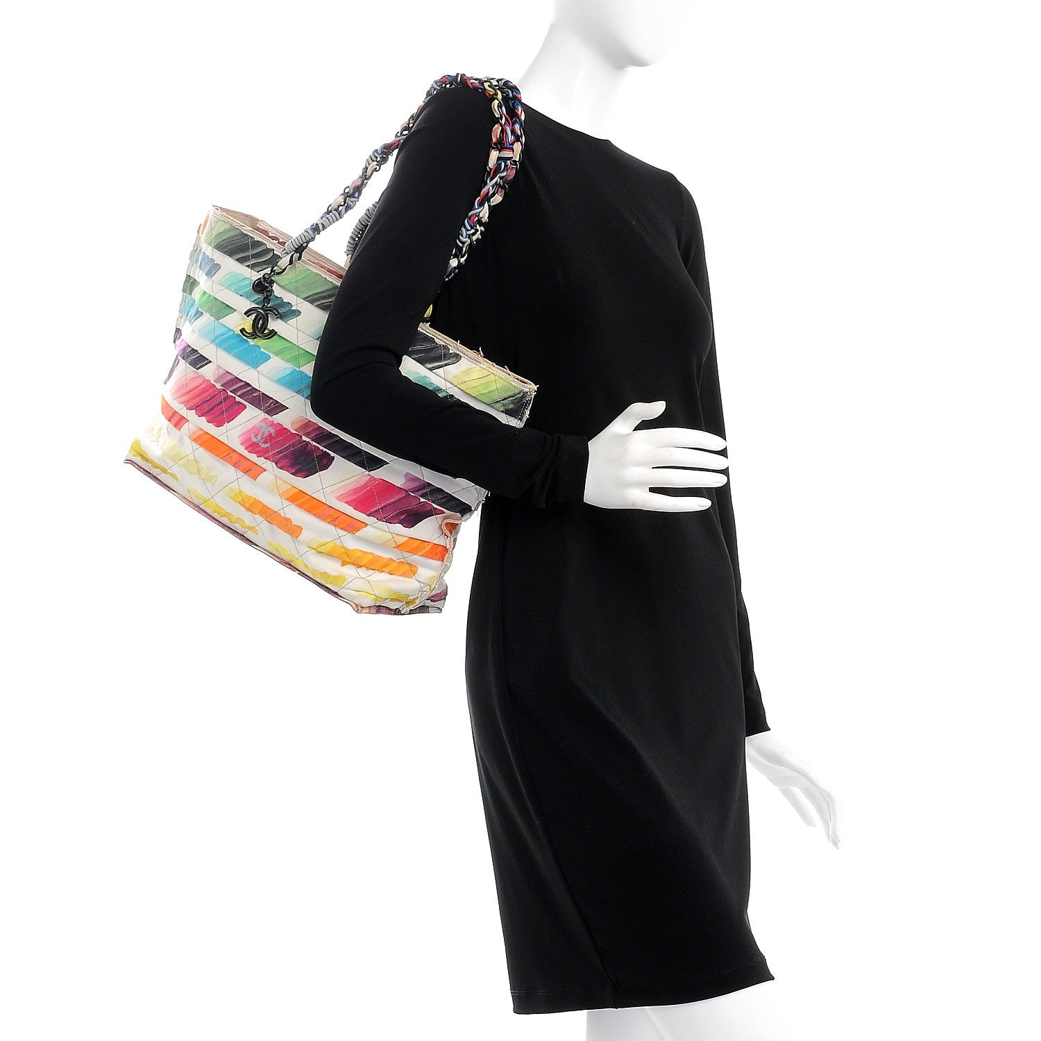 Chanel Canvas Colorama Large Zip Shopping Tote Multicolor 2 of 16