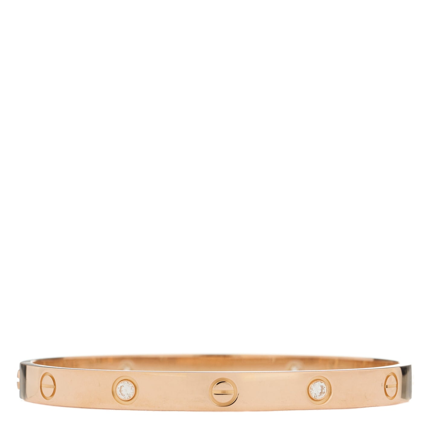 18K Pink Gold 4 Diamond LOVE Bracelet 18