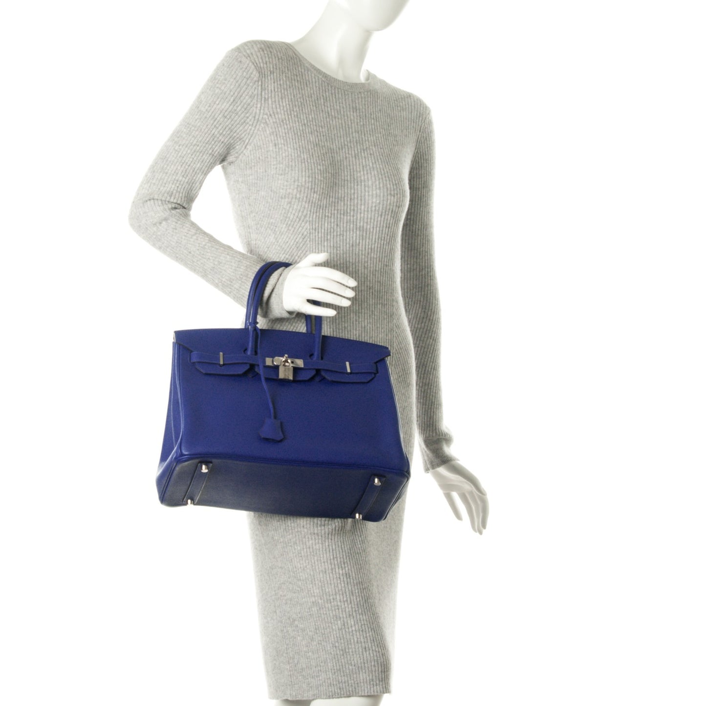 Epsom Birkin 35 Bleu Electrique