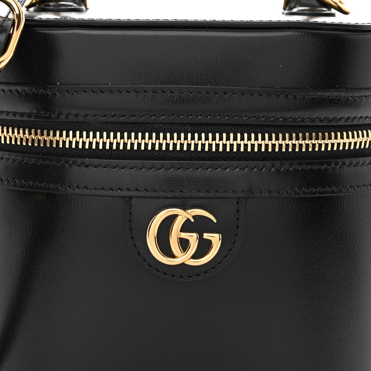 Calfskin Mini Bamboo Top Handle Shoulder Bag Black