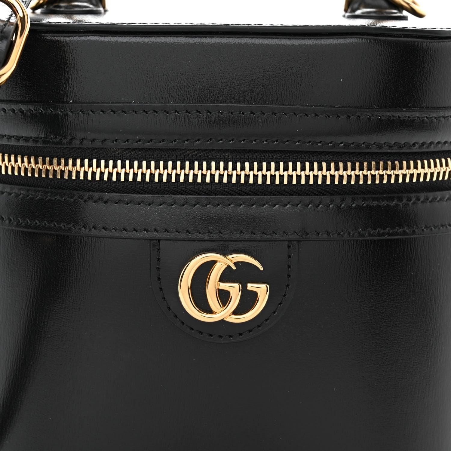 Gucci Calfskin Mini Bamboo Top Handle Shoulder Bag Black 8 of 10