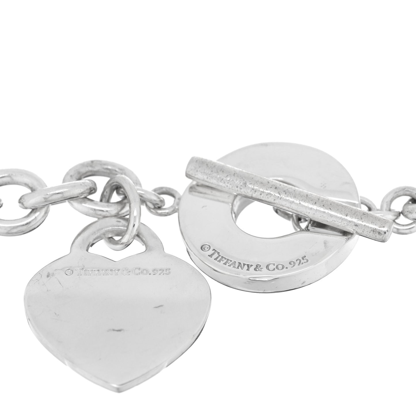 Sterling Silver 1837 Mom Heart Charm Toggle Bracelet