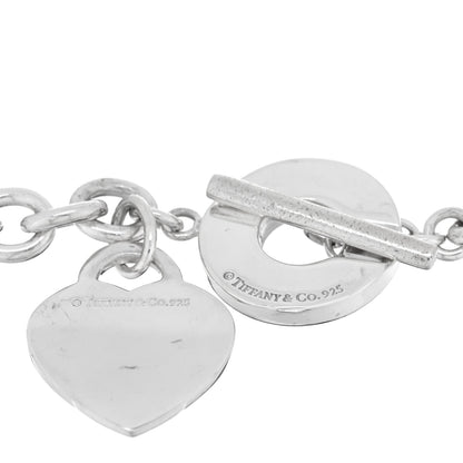 Tiffany Sterling Silver 1837 Mom Heart Charm Toggle Bracelet 3 of 3