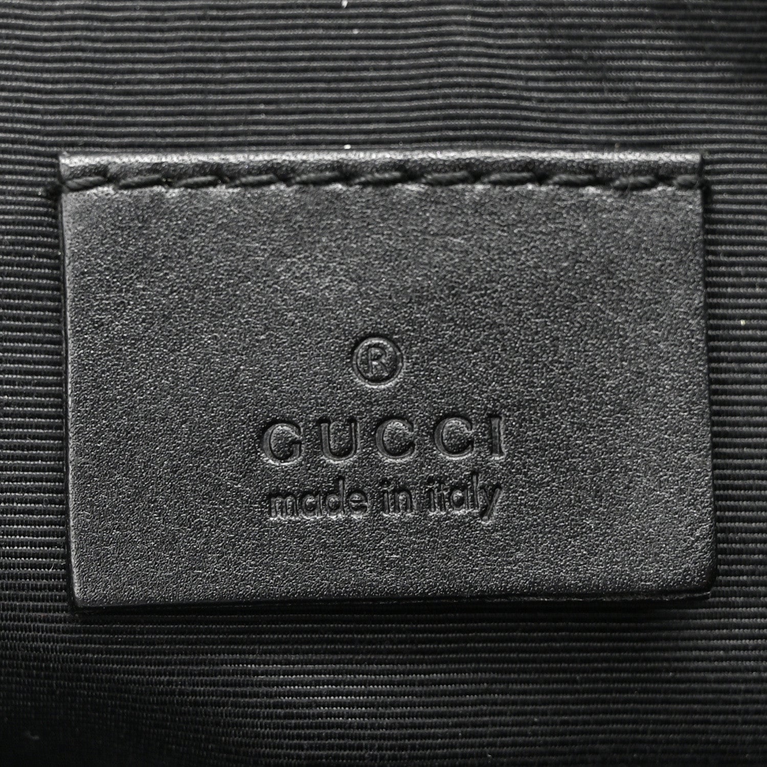 Gucci Denim Monogram Boat Pochette Black 6 of 10