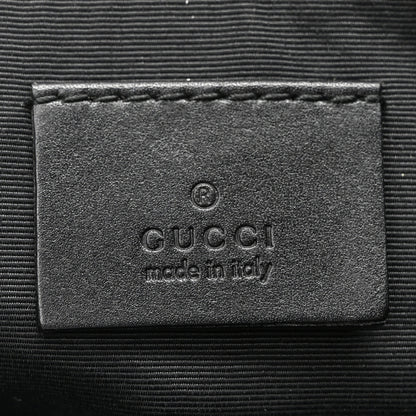 Gucci Denim Monogram Boat Pochette Black 6 of 10
