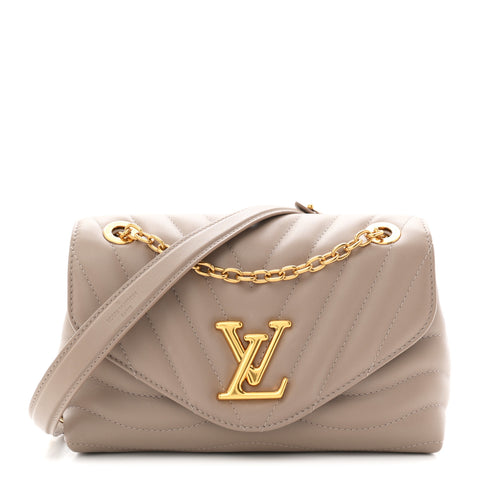 Calfskin LV New Wave Chain Bag Taupe