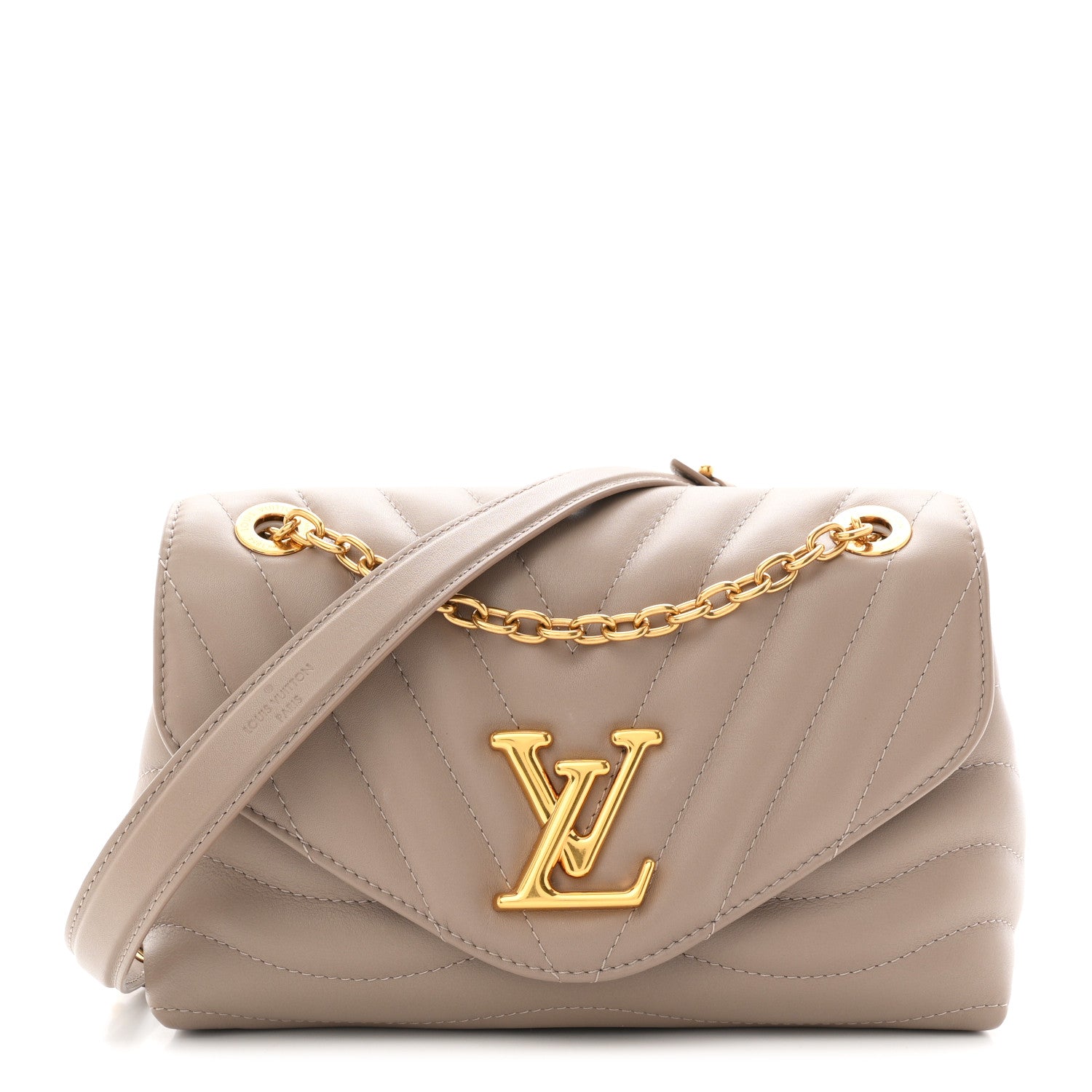 Louis Vuitton Calfskin LV New Wave Chain Bag Taupe 1 of 9