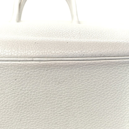 Hermes Taurillon Clemence Lizard Club Birkin 35 Blanc Gris Perle Sanguine 16 of 18