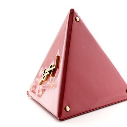 Saint Laurent Patent Pyramid Clutch Rouge Eros 8 of 9