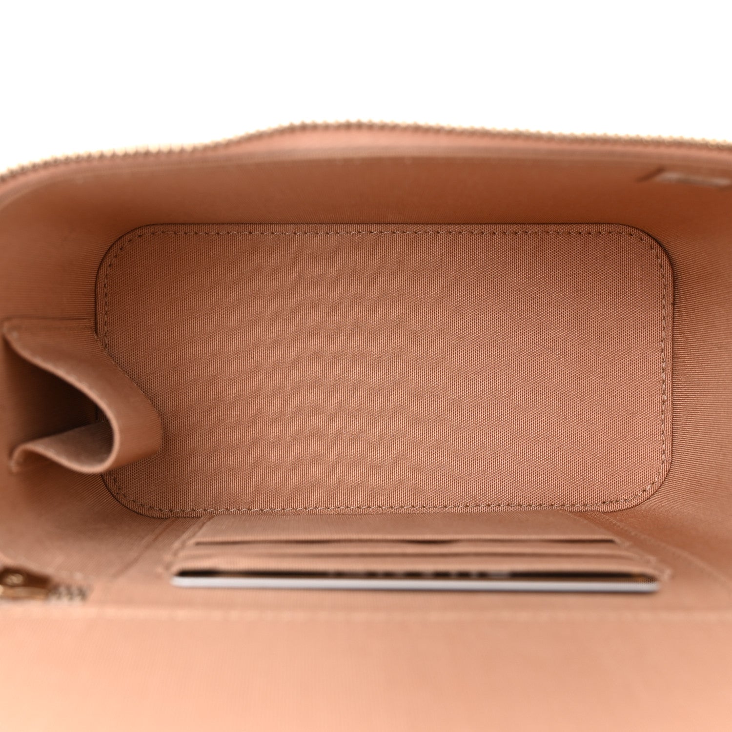 Chanel Lambskin Quilted Small Top Handle Vanity Case With Chain Beige 5 of 10