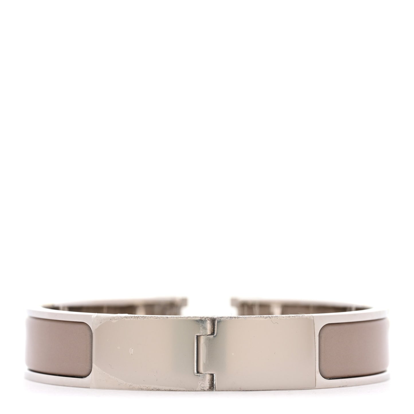Enamel Narrow Clic Clac H Bracelet PM Marron Glace