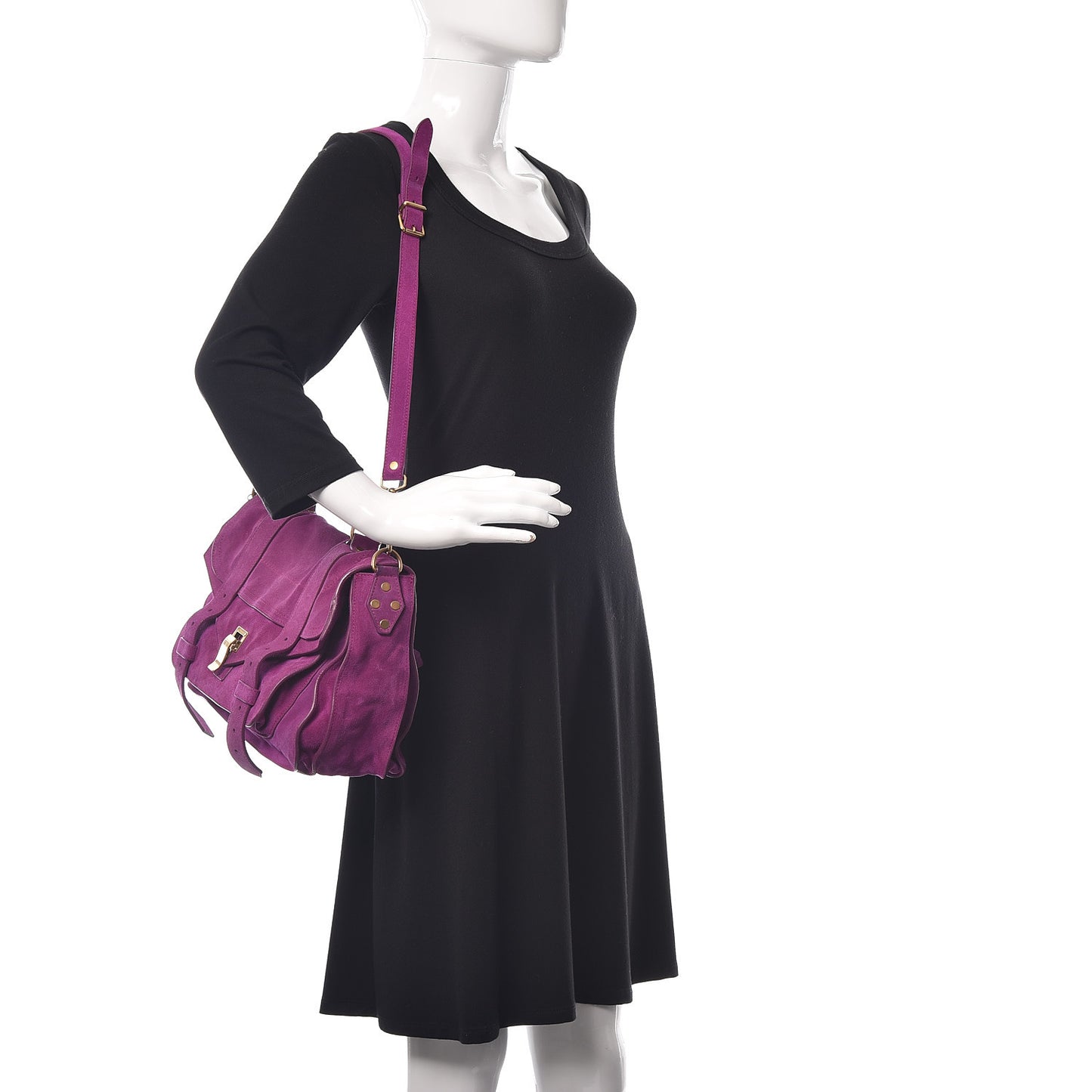 Suede Medium PS1 Satchel Grape
