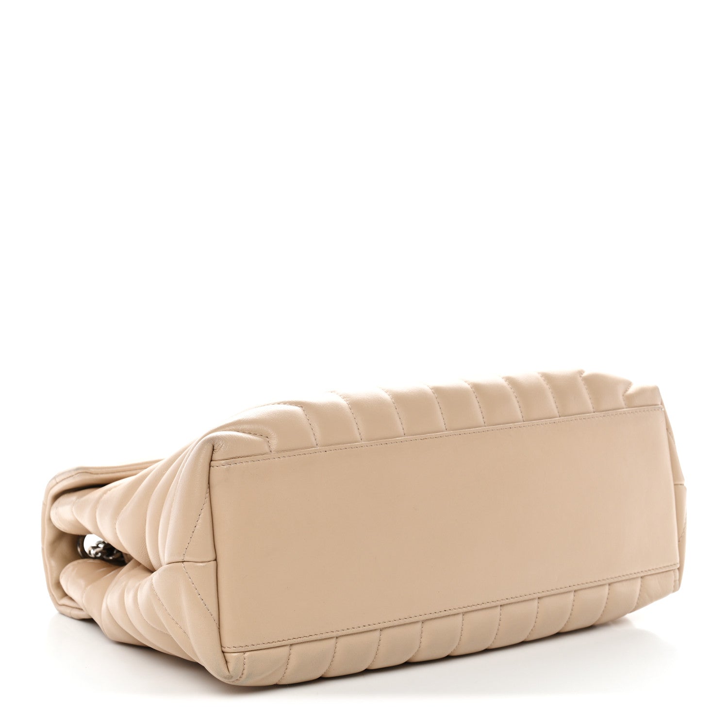 Saint Laurent Calfskin Y Quilted Monogram Medium Loulou Chain Satchel Nude Powder 4 of 15