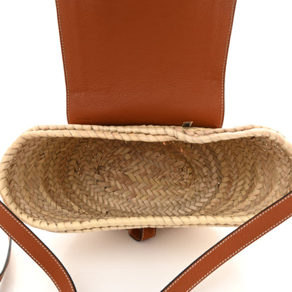 Chloe Raffia Calfskin Marcie Basket Tan 5 of 8