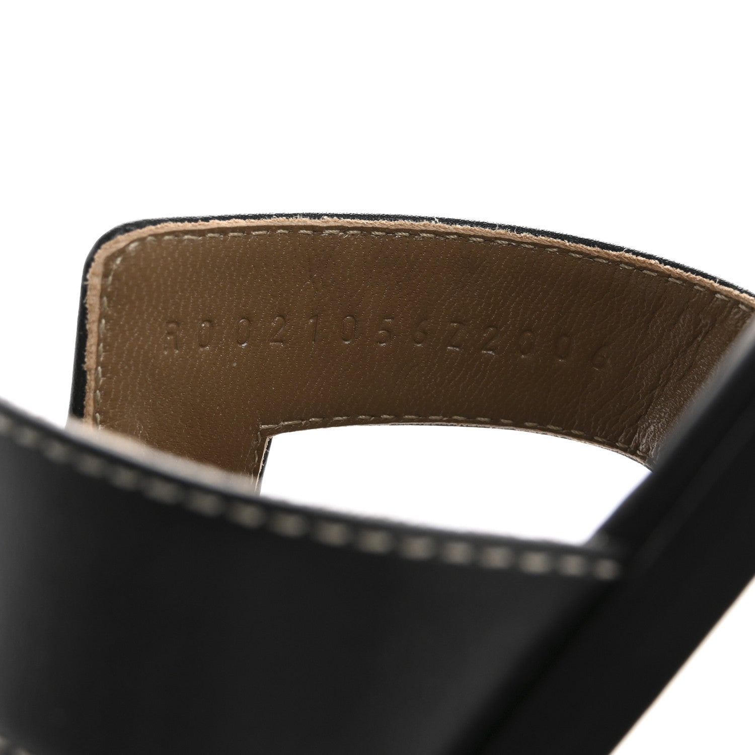 Hermes Box Calfskin Oran Sandals 37 Black 9 of 11