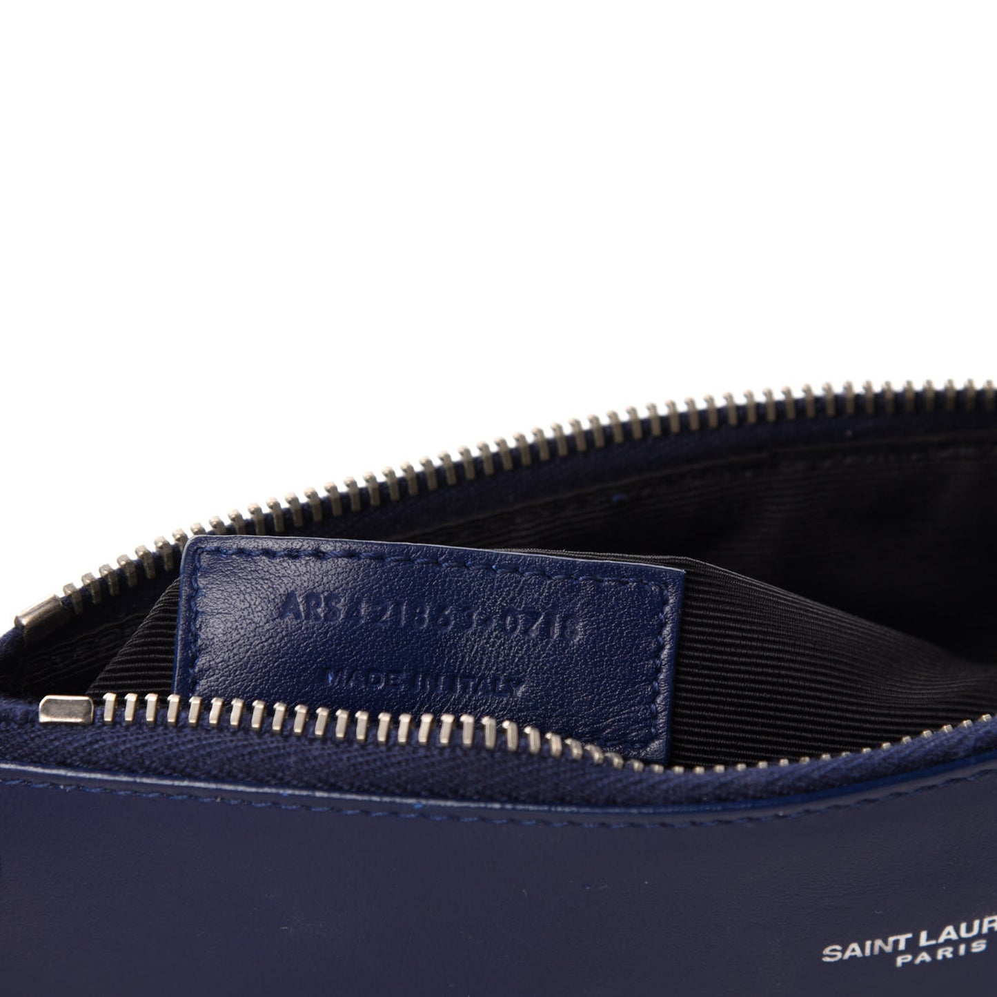 Calfskin Crocodile Embossed Baby Sac De Jour Navy