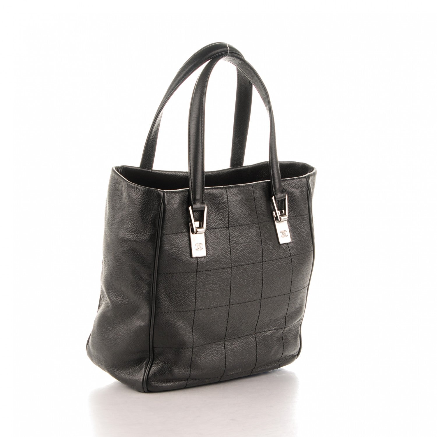 Chanel Caviar Square Stitched Tote Black 3 of 7