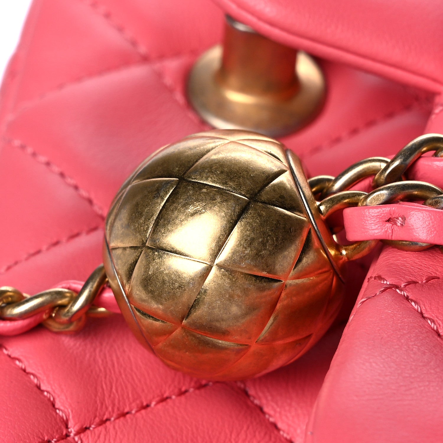 Chanel Lambskin Quilted Mini Rectangular Pearl Crush Flap Pink 18 of 19
