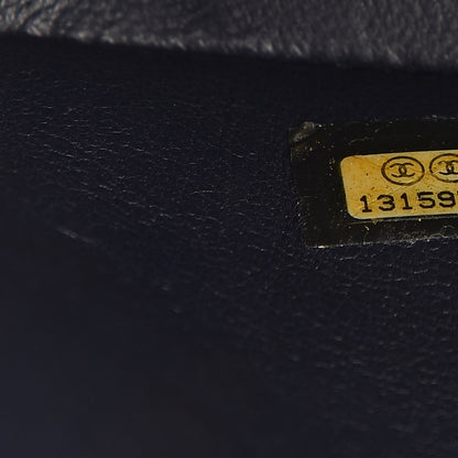 Chanel Caviar Quilted Medium Double Flap Dark Blue 7 of 10