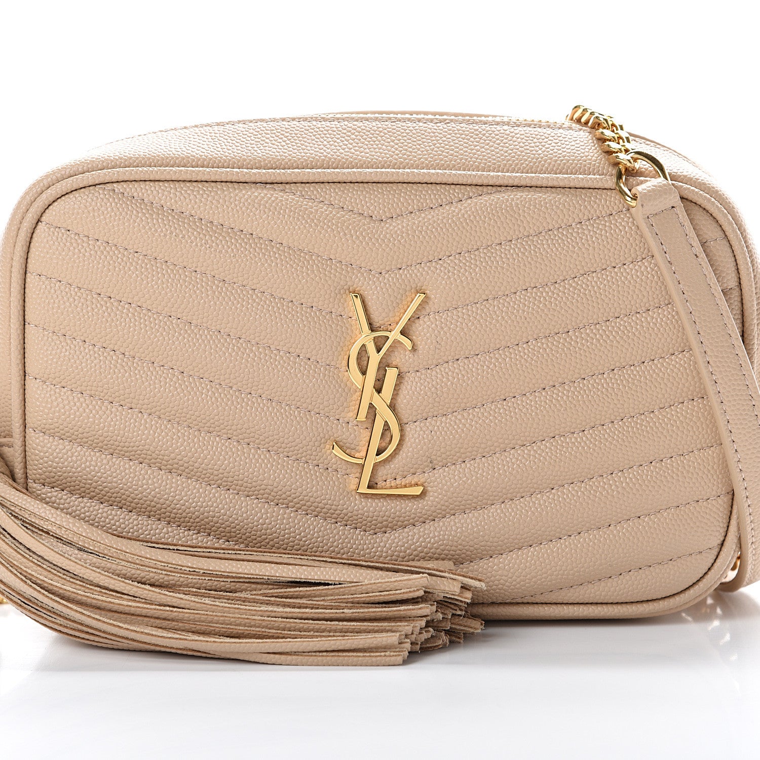 Saint Laurent Grain De Poudre Matelasse Monogram Mini Lou Camera Bag New Powder 7 of 10