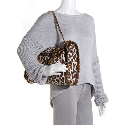 Stella McCartney Linen Leopard Small Falabella Tote 2 of 9
