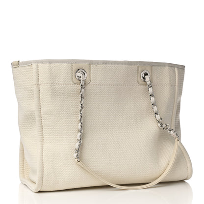 Chanel Mixed Fibers Small Deauville Tote White 4 of 11