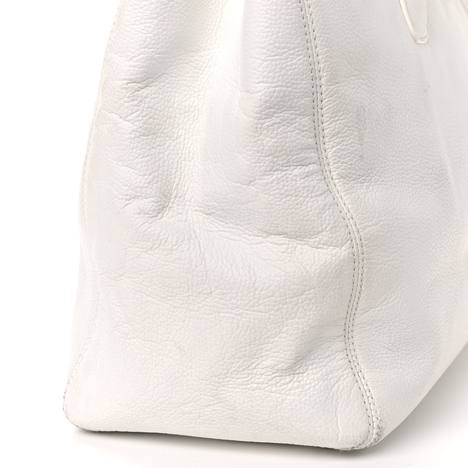 Chanel Calfskin Cerf Executive Shopper Tote White 16 of 24