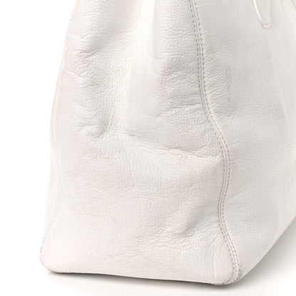 Chanel Calfskin Cerf Executive Shopper Tote White 16 of 24