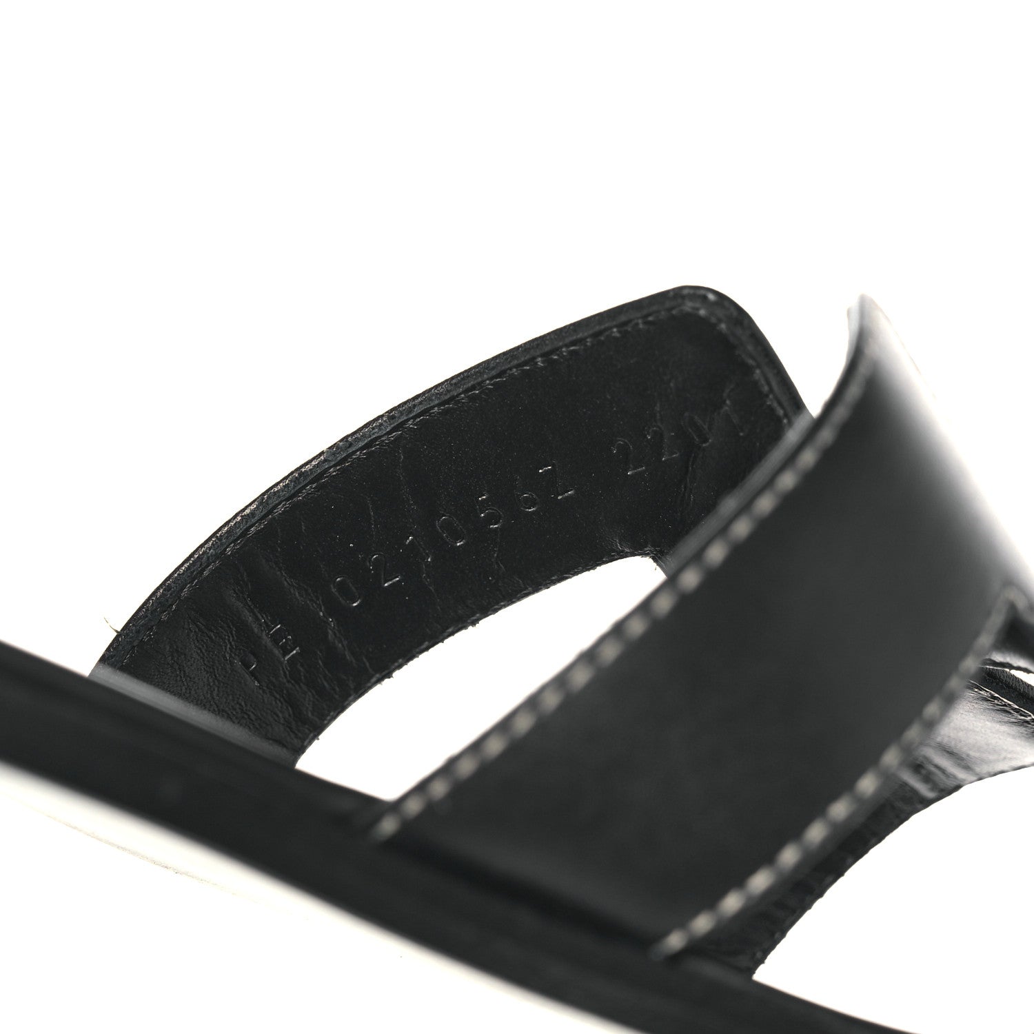 Hermes Box Calfskin Oran Sandals 38 Black 8 of 11