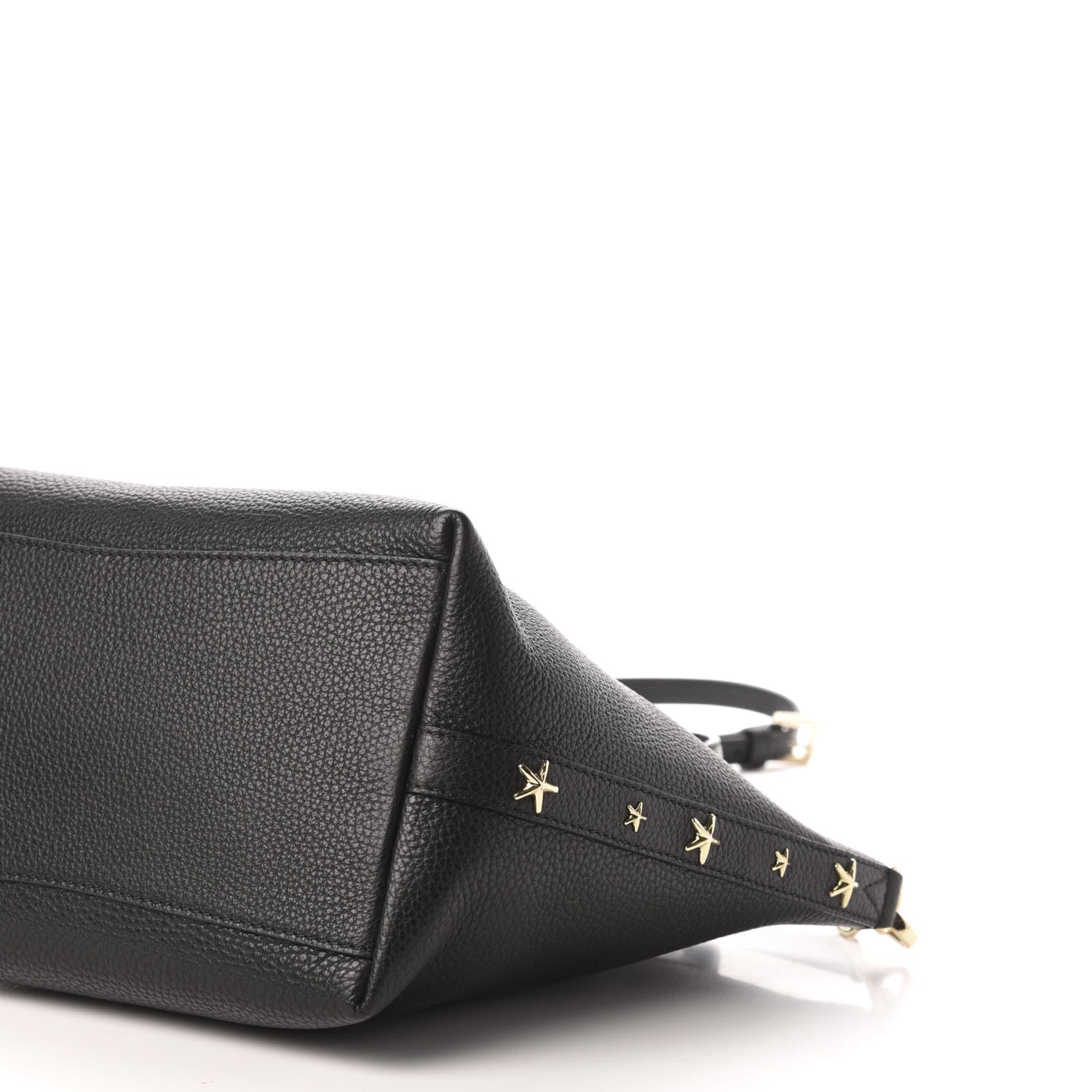 Jimmy Choo Grainy Calfskin Star Studded Bria Tote Black 9 of 10