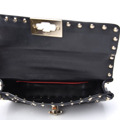 Valentino Garavani Lambskin Small Rockstud Spike Shoulder Bag Black 5 of 9