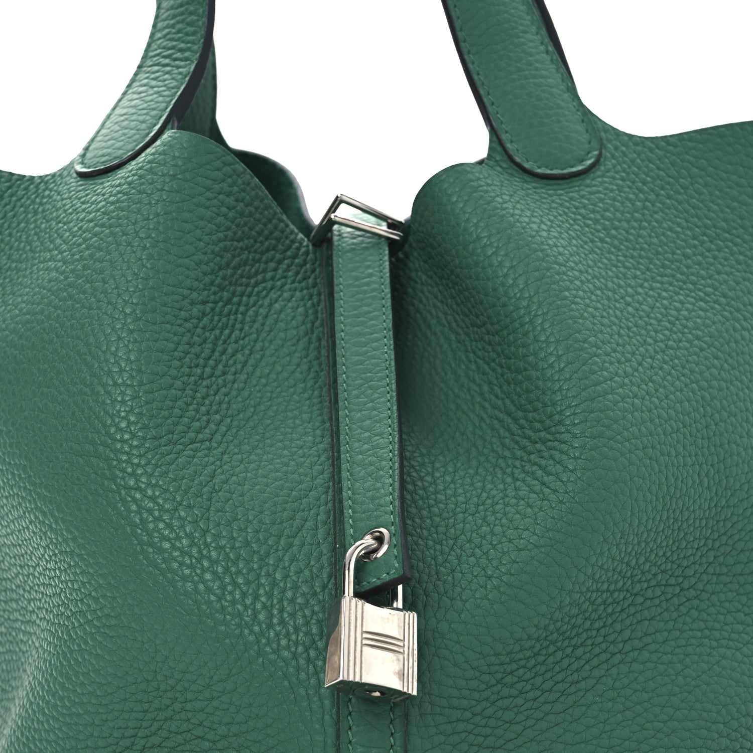 Hermes Taurillon Clemence Picotin Lock 22 MM Malachite 8 of 11