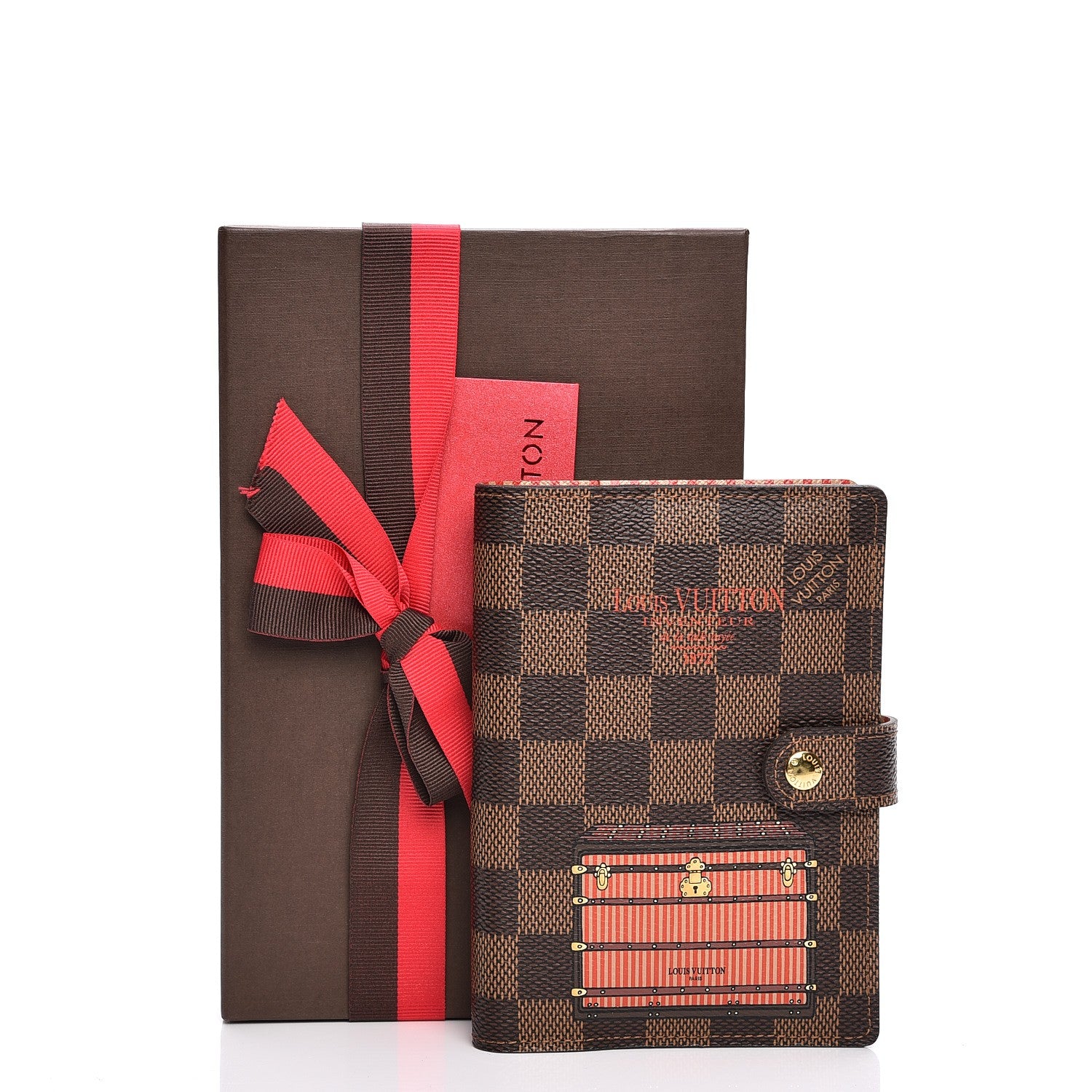 Louis Vuitton Damier Ebene Trunks and Bags Small Ring Agenda 7 of 7