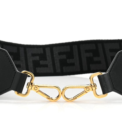 Fendi Ribbon Vitello Seta FF 1974 Adjustable Strap You Black 3 of 5